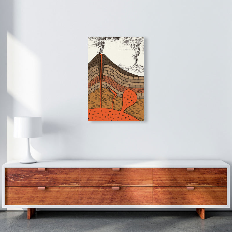 Volcano Cross Section Art Print by Jason Stanley A2 Canvas