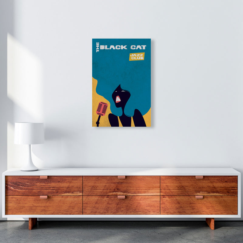 Black Cat Jazz Art Print by Jason Stanley A2 Canvas