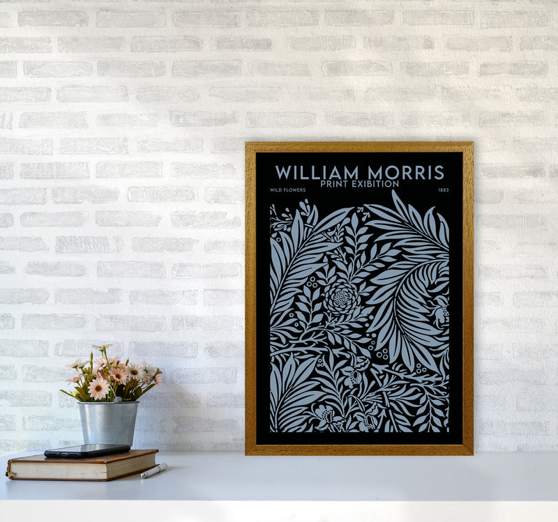 William Morris Print Exibition Black Art Print by Jason Stanley A2 Print Only