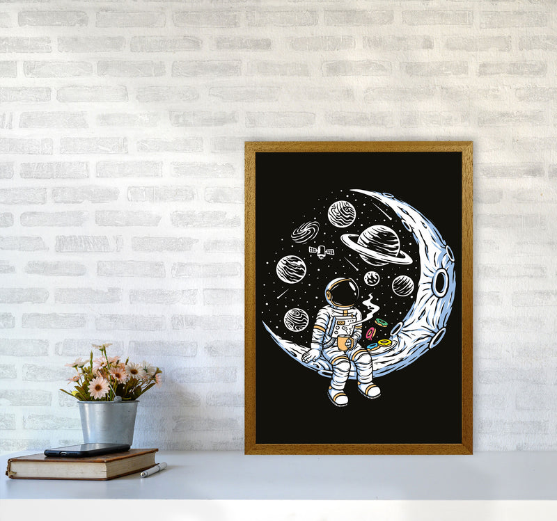 Coffee And Donuts On The Moon Art Print by Jason Stanley A2 Print Only