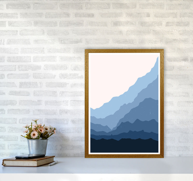 Blue Japanese Mountains Art Print by Jason Stanley A2 Print Only