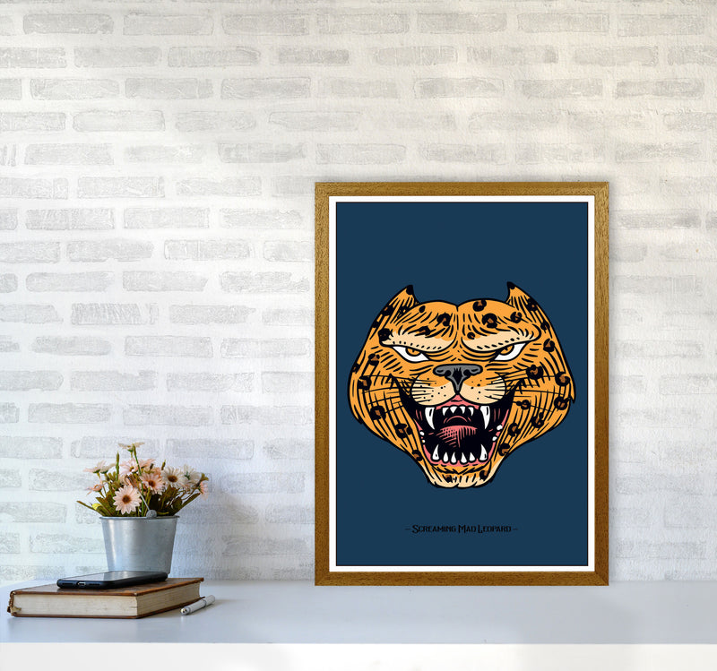 Screaming Mad Leopard Art Print by Jason Stanley A2 Print Only