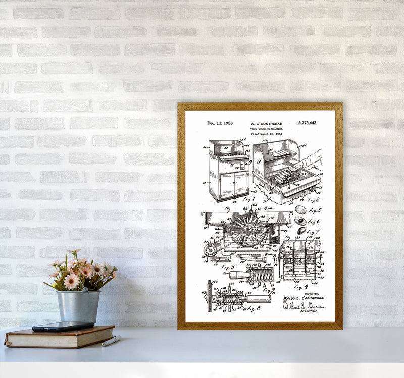 Taco Cooking Machine Patent Art Print by Jason Stanley A2 Print Only