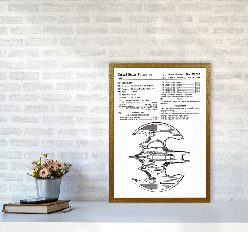 Batwing Patent Side View Art Print by Jason Stanley A2 Print Only