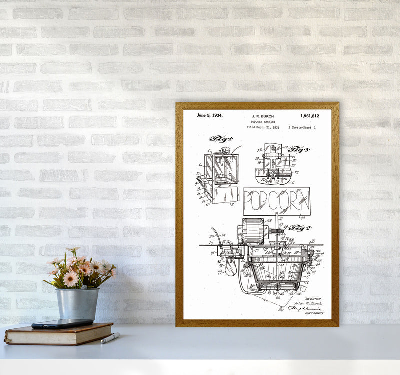 Popcorn Machine Patent 2 Art Print by Jason Stanley A2 Print Only