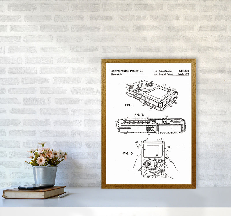 Gameboy Patent Art Print by Jason Stanley A2 Print Only