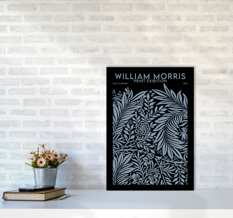 William Morris Print Exibition Black Art Print by Jason Stanley A2 Black Frame