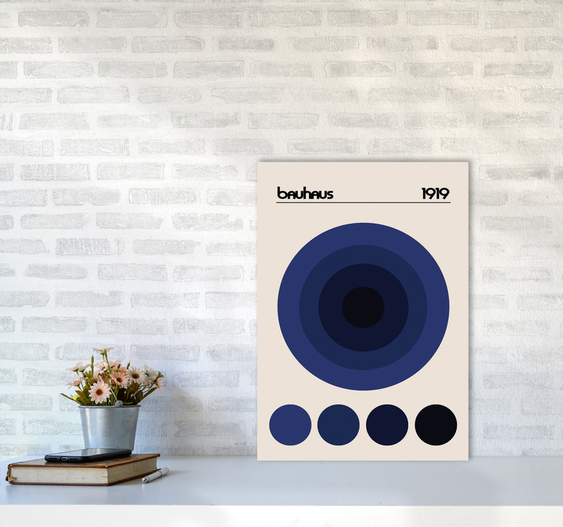 Bauhaus Blue Circle Art Print by Jason Stanley A2 Black Frame