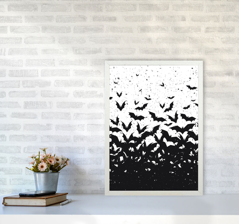Look At All These Bats Art Print by Jason Stanley A2 Oak Frame