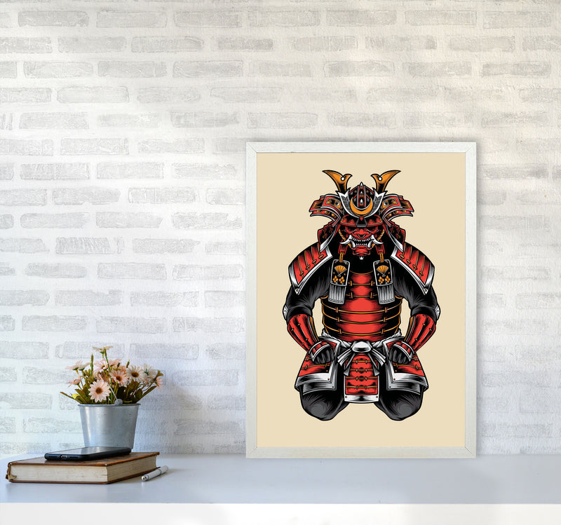 Japanese Samurai Art Print by Jason Stanley A2 Oak Frame
