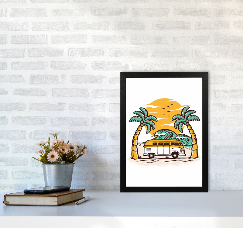 Between Two Palms Art Print by Jason Stanley A3 White Frame