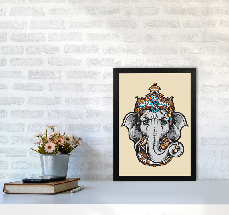 Ask Lord Ganesha Art Print by Jason Stanley A3 White Frame