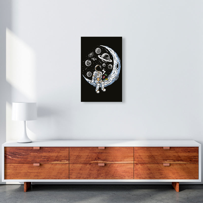 Coffee And Donuts On The Moon Art Print by Jason Stanley A3 Canvas
