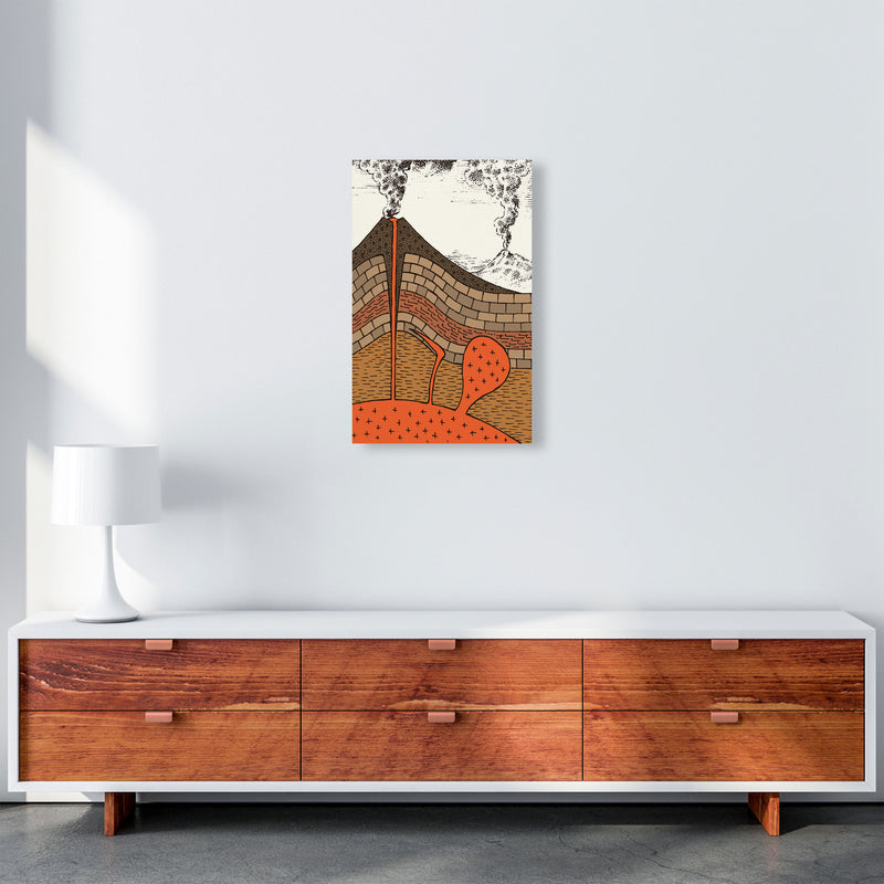 Volcano Cross Section Art Print by Jason Stanley A3 Canvas