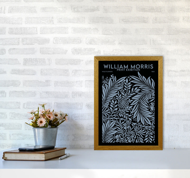 William Morris Print Exibition Black Art Print by Jason Stanley A3 Print Only