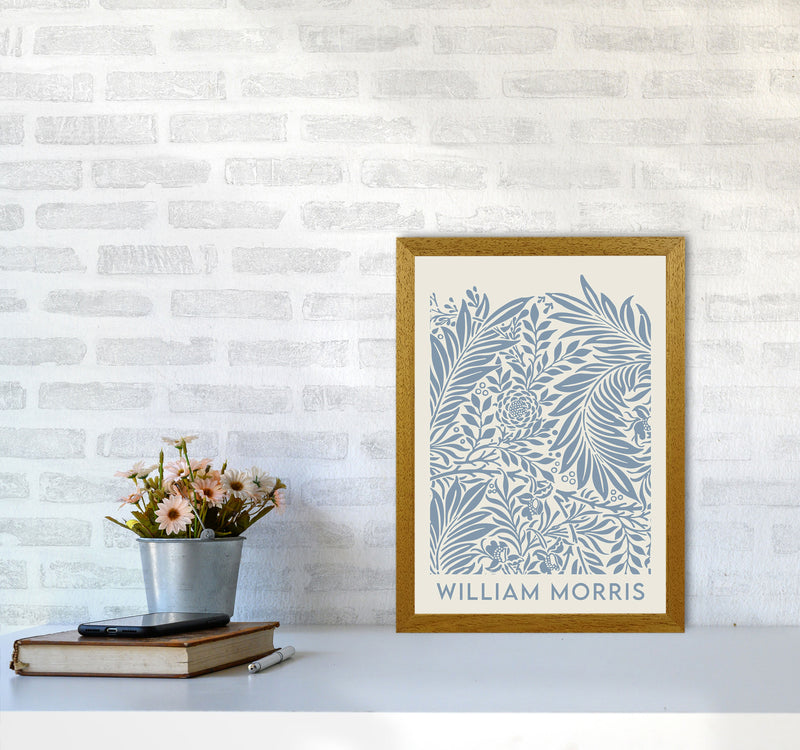 William Morris- Blue Wild Flowers Art Print by Jason Stanley A3 Print Only
