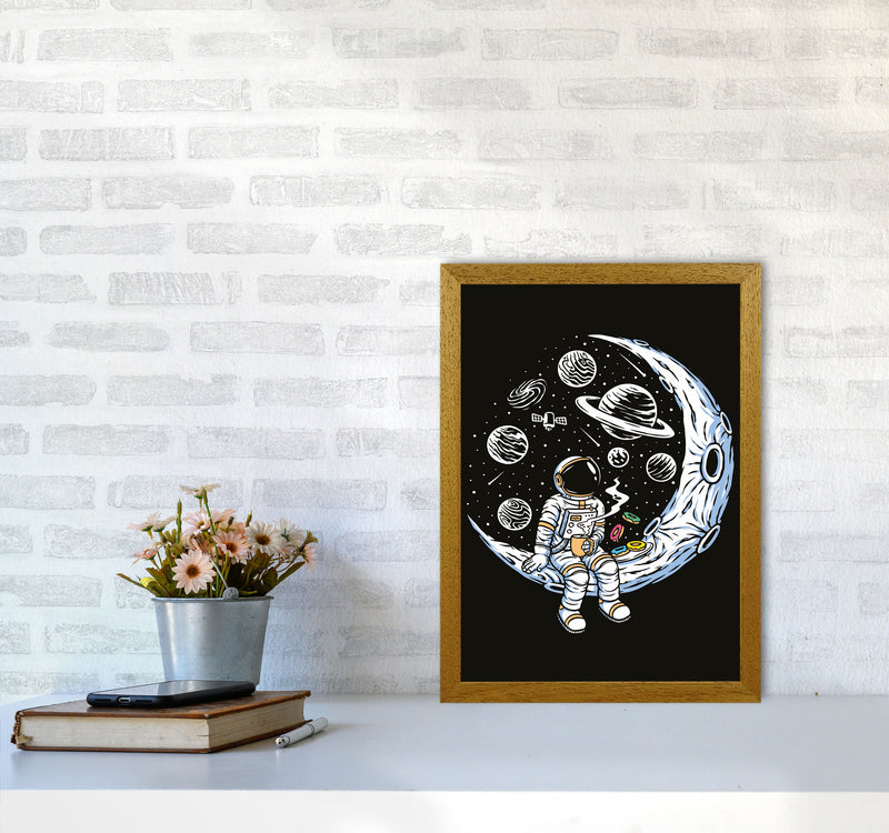 Coffee And Donuts On The Moon Art Print by Jason Stanley A3 Print Only