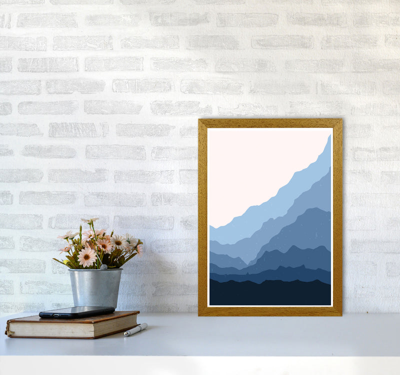 Blue Japanese Mountains Art Print by Jason Stanley A3 Print Only