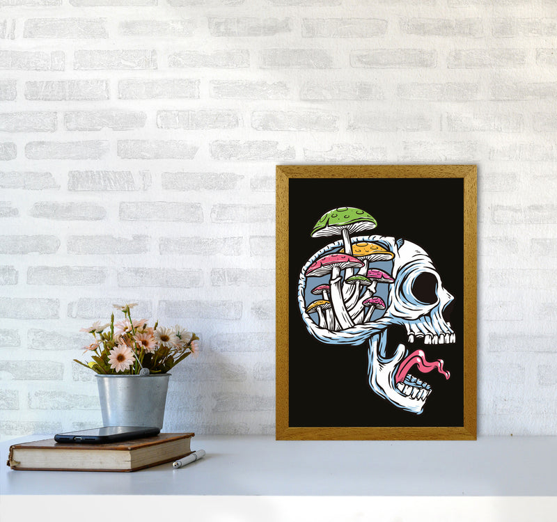 Head Full Of Mushrooms Art Print by Jason Stanley A3 Print Only