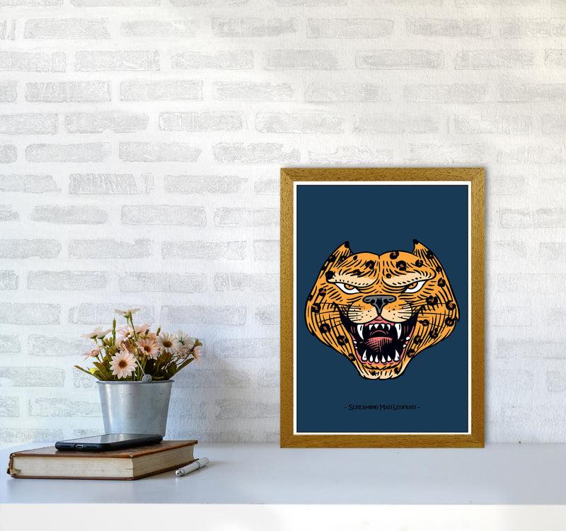 Screaming Mad Leopard Art Print by Jason Stanley A3 Print Only