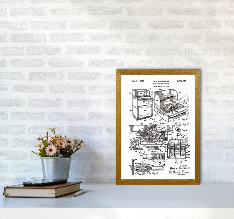 Taco Cooking Machine Patent Art Print by Jason Stanley A3 Print Only