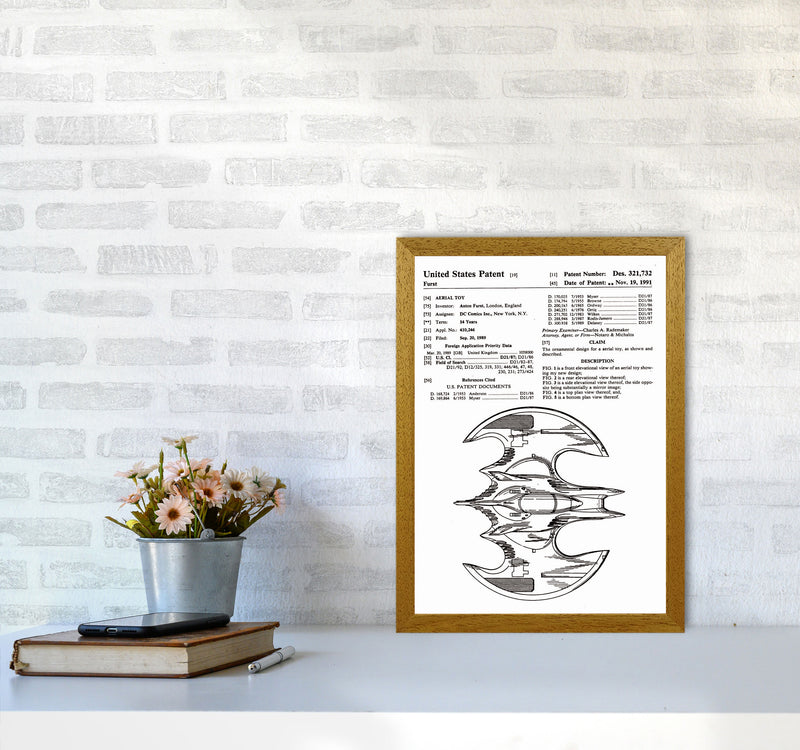 Batwing Patent Side View Art Print by Jason Stanley A3 Print Only