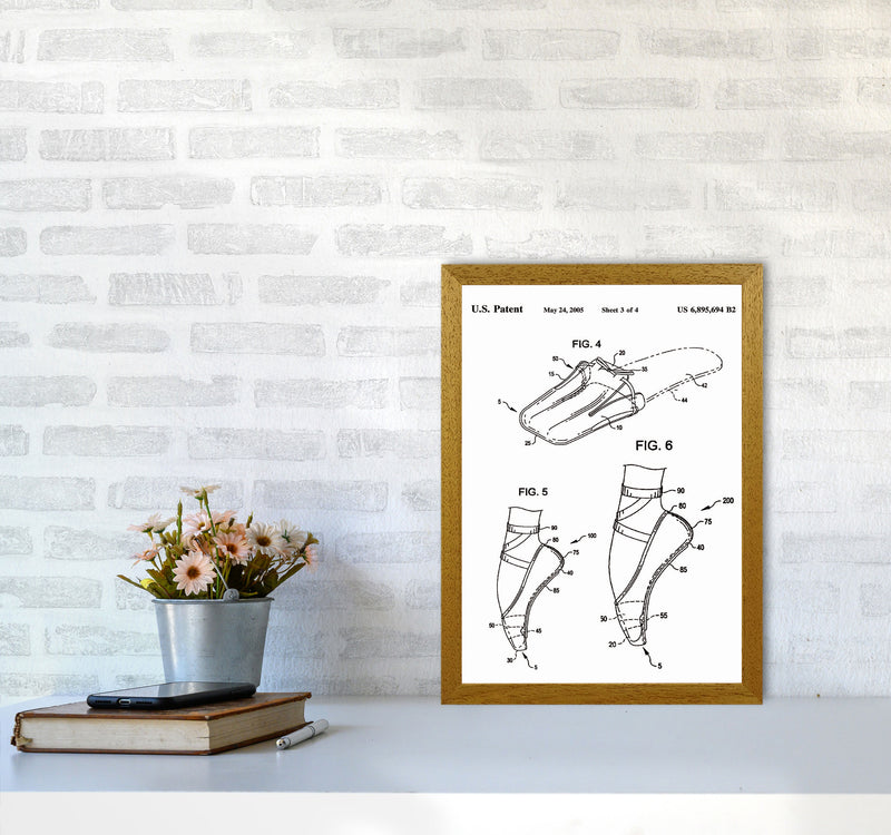Ballet Slipper Patent Art Print by Jason Stanley A3 Print Only