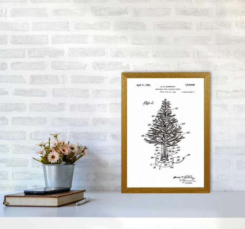 Christmas Tree Patent Art Print by Jason Stanley A3 Print Only