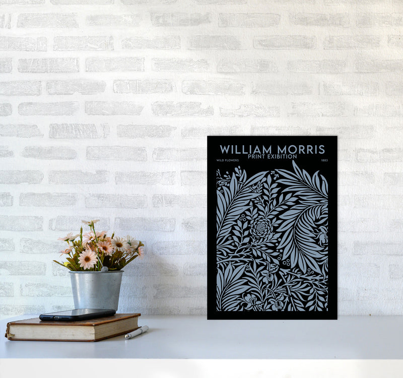 William Morris Print Exibition Black Art Print by Jason Stanley A3 Black Frame