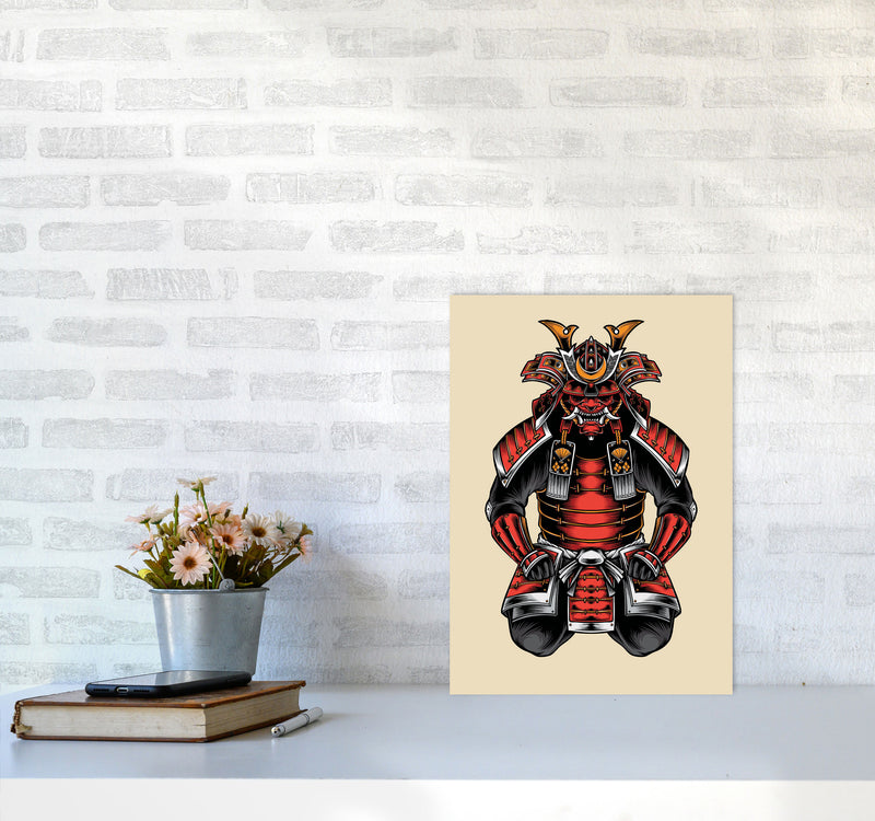 Japanese Samurai Art Print by Jason Stanley A3 Black Frame