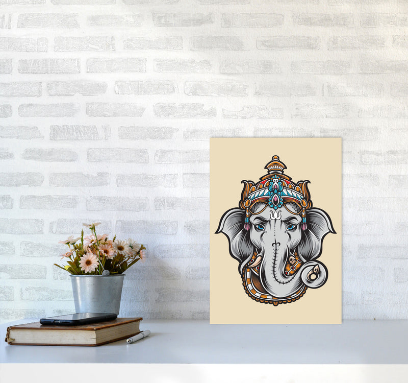 Ask Lord Ganesha Art Print by Jason Stanley A3 Black Frame