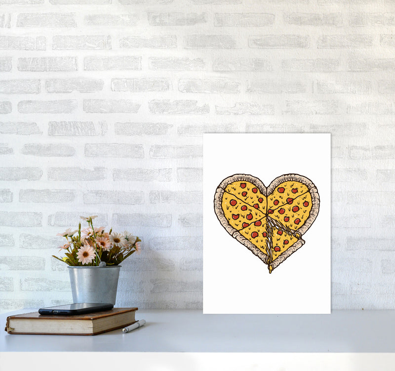 I Love Pizza Art Print by Jason Stanley A3 Black Frame