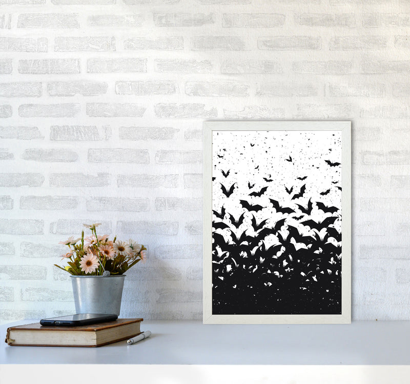 Look At All These Bats Art Print by Jason Stanley A3 Oak Frame