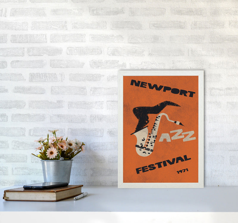 Newport Jazz Festival Art Print by Jason Stanley A3 Oak Frame