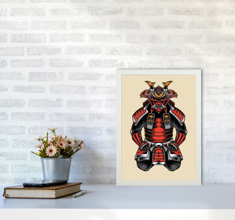 Japanese Samurai Art Print by Jason Stanley A3 Oak Frame