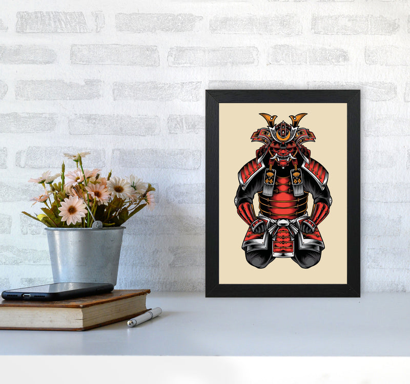 Japanese Samurai Art Print by Jason Stanley A4 White Frame