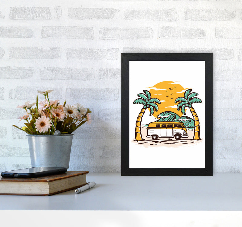 Between Two Palms Art Print by Jason Stanley A4 White Frame