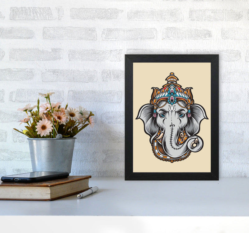 Ask Lord Ganesha Art Print by Jason Stanley A4 White Frame
