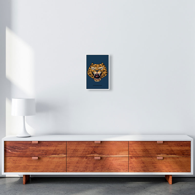 Screaming Mad Leopard Art Print by Jason Stanley A4 Canvas