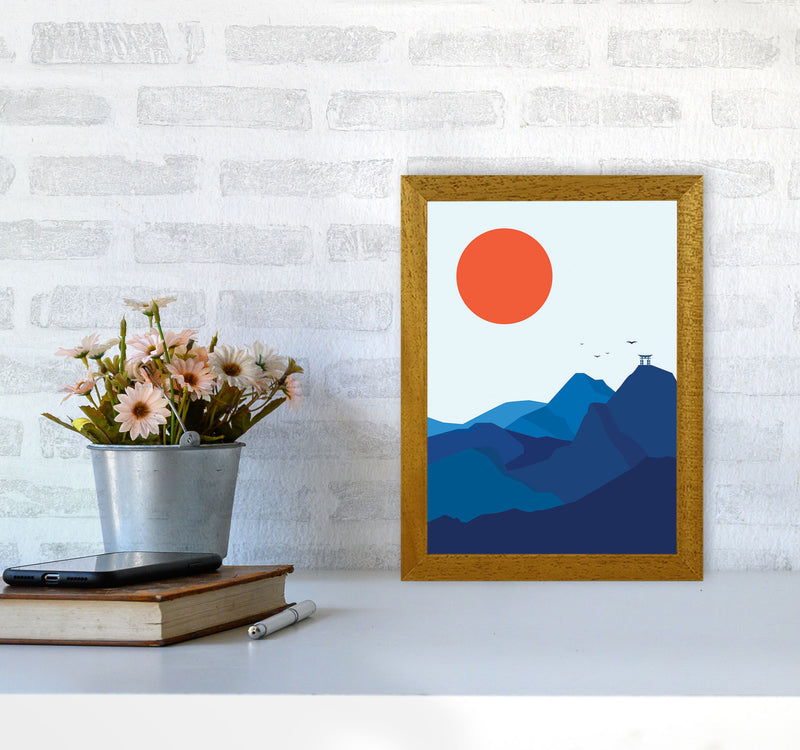 Japanese Mountain Sunrise Art Print by Jason Stanley A4 Print Only