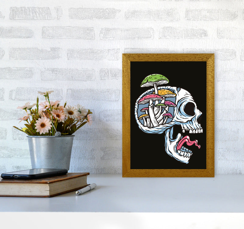 Head Full Of Mushrooms Art Print by Jason Stanley A4 Print Only