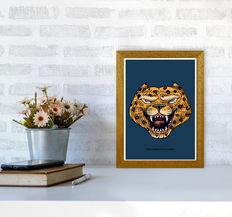 Screaming Mad Leopard Art Print by Jason Stanley A4 Print Only