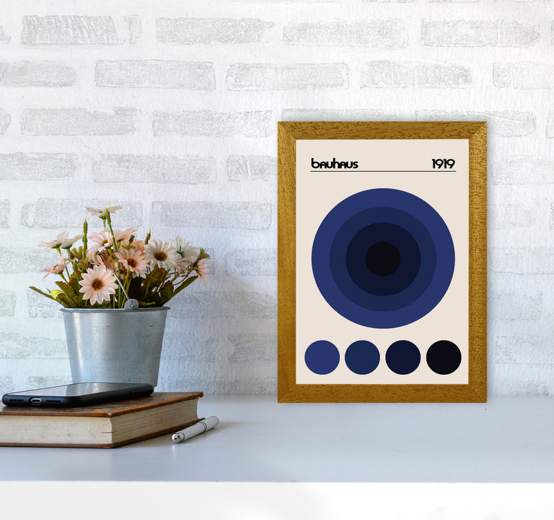 Bauhaus Blue Circle Art Print by Jason Stanley A4 Print Only