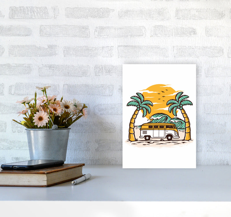 Between Two Palms Art Print by Jason Stanley A4 Black Frame