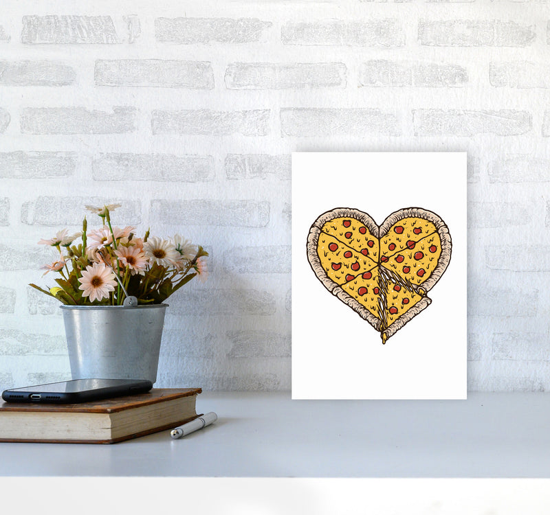 I Love Pizza Art Print by Jason Stanley A4 Black Frame