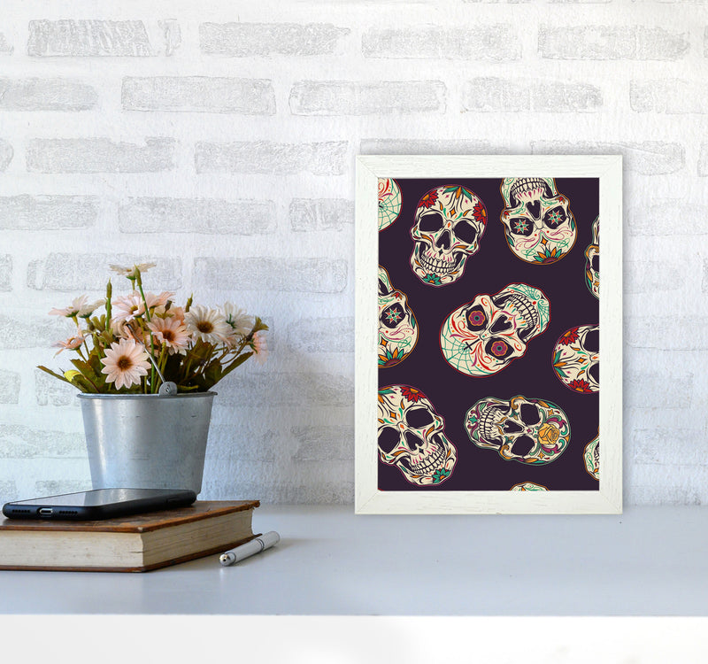 Day Of The Dead Skulls Art Print by Jason Stanley A4 Oak Frame