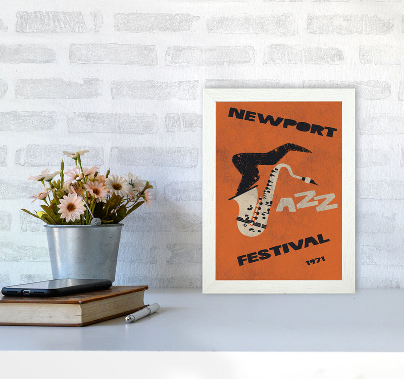 Newport Jazz Festival Art Print by Jason Stanley A4 Oak Frame