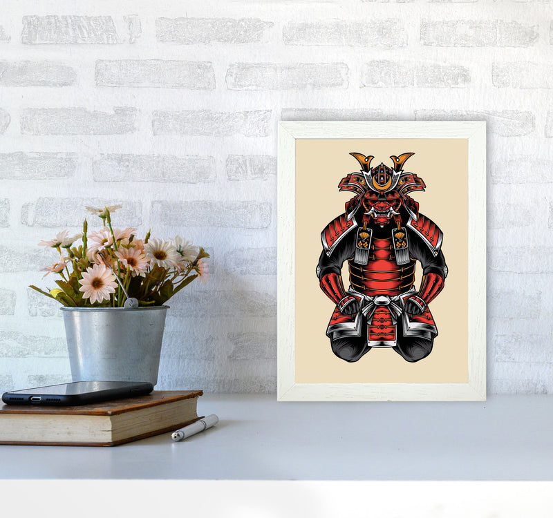Japanese Samurai Art Print by Jason Stanley A4 Oak Frame