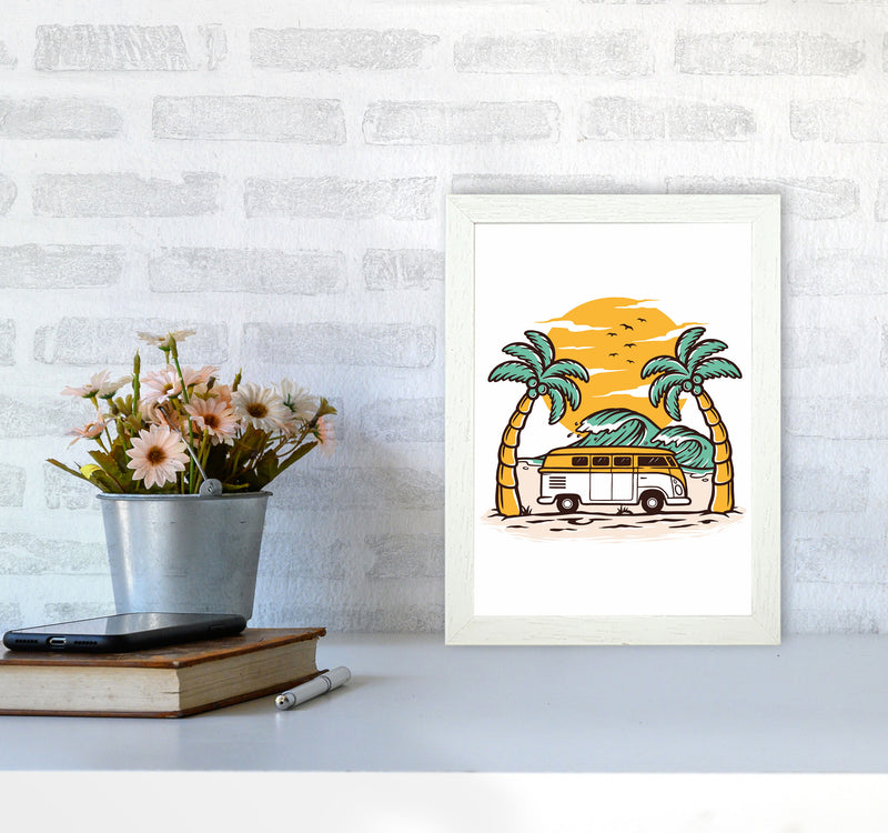 Between Two Palms Art Print by Jason Stanley A4 Oak Frame