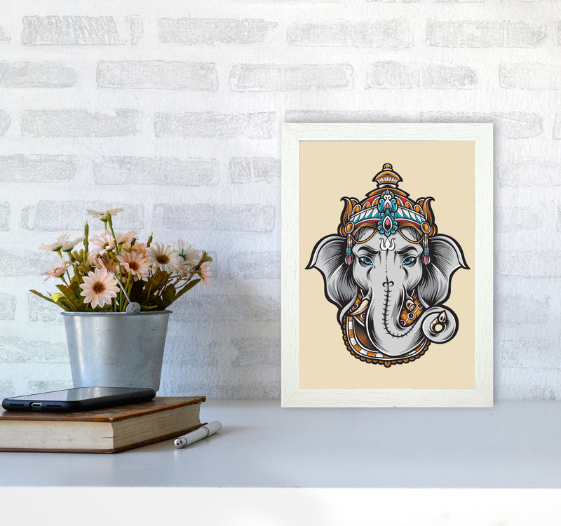 Ask Lord Ganesha Art Print by Jason Stanley A4 Oak Frame